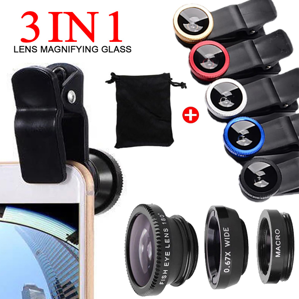 Photography Xiaomi - ユニバーサル3in1魚眼レンズ 広角マクロフォン魚眼レンズ ズームカメラキット iPhone、Samsung、Xiaomi対応 スマホクリップ付き