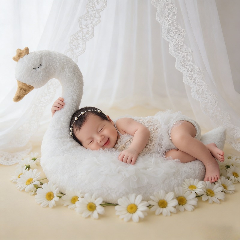 Photography Of The Day - 新生児写真撮影用小道具 スワンレース衣装セット 赤ちゃん写真撮影用 100日スタジオセッション用