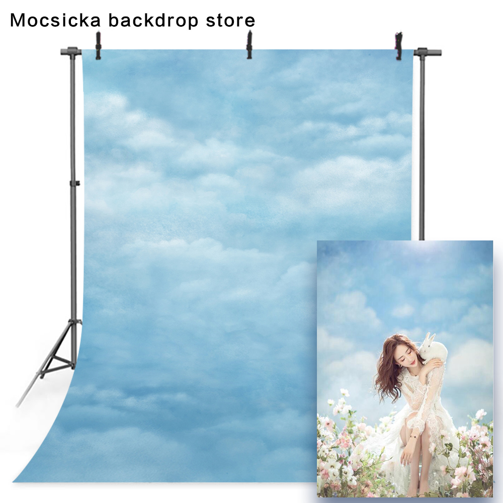 Photography Hacks - 白い雲の写真撮影背景幕、青空の背景、写真スタジオ、ポートレート、ヘッドショット、写真撮影、ビデオ、フォトコール用