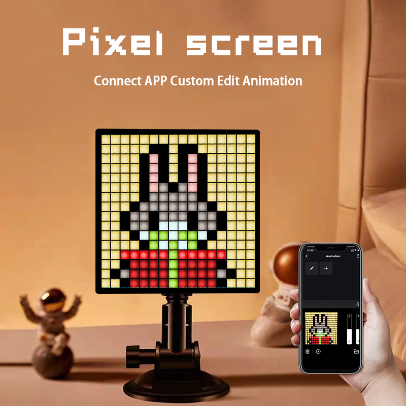 Pixel Art Led Panel - RGB LEDピクセルディスプレイパネルランプ プログラム可能なアートライト クリエイティブディスプレイスクリーン ナイトライト ゲーミング・アニメルーム装飾用
