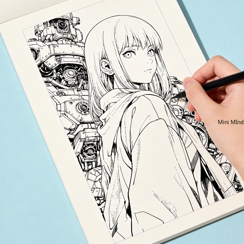 Photography Book - 大人向けストレス解消スケッチブック 1 冊、高精細紙 24 ページ、キャラクター/風景/建築画練習帳