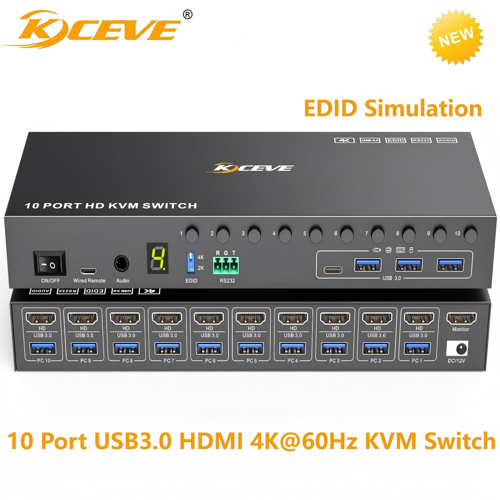 10 ポート 8 ポート KVM スイッチ HDMI 4K@ - Photography Simulator のレビューと価格
