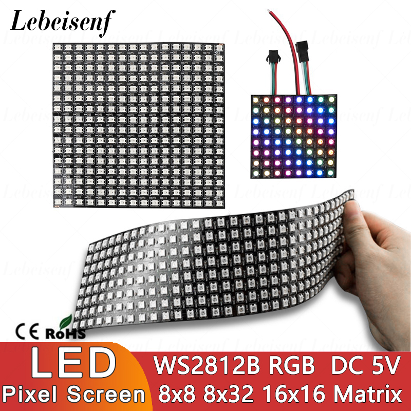 LEDデジタルピクセルスクリーン WS2812B SMD 5 - Pixel Art Led Panel のレビューと価格