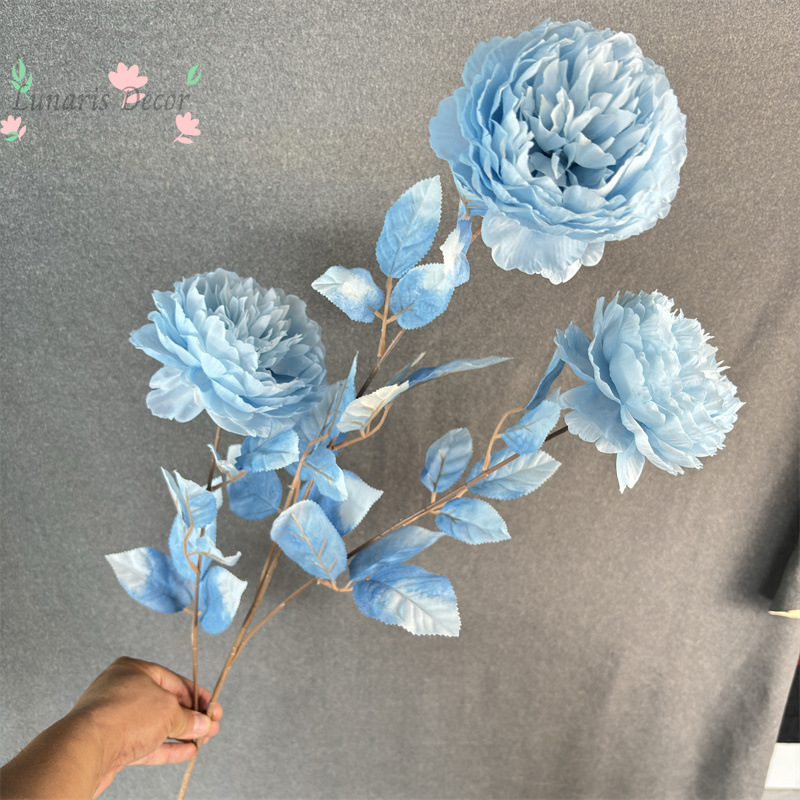 10個入り 模造グリーン植物 3頭牡丹ハンドル付き束 植木鉢 - Photography Simulator のレビューと価格