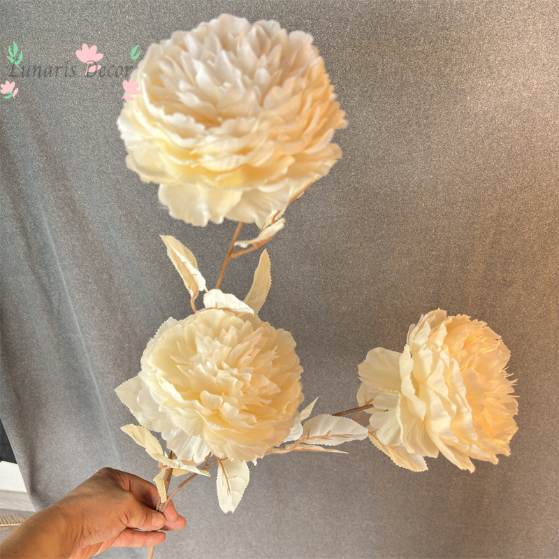 10個入り 模造グリーン植物 3頭牡丹ハンドル付き束 植木鉢 - Photography Simulator のレビューと価格