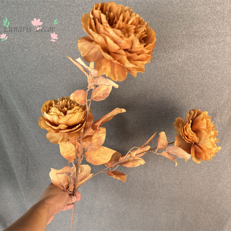 10個入り 模造グリーン植物 3頭牡丹ハンドル付き束 植木鉢 - Photography Simulator のレビューと価格