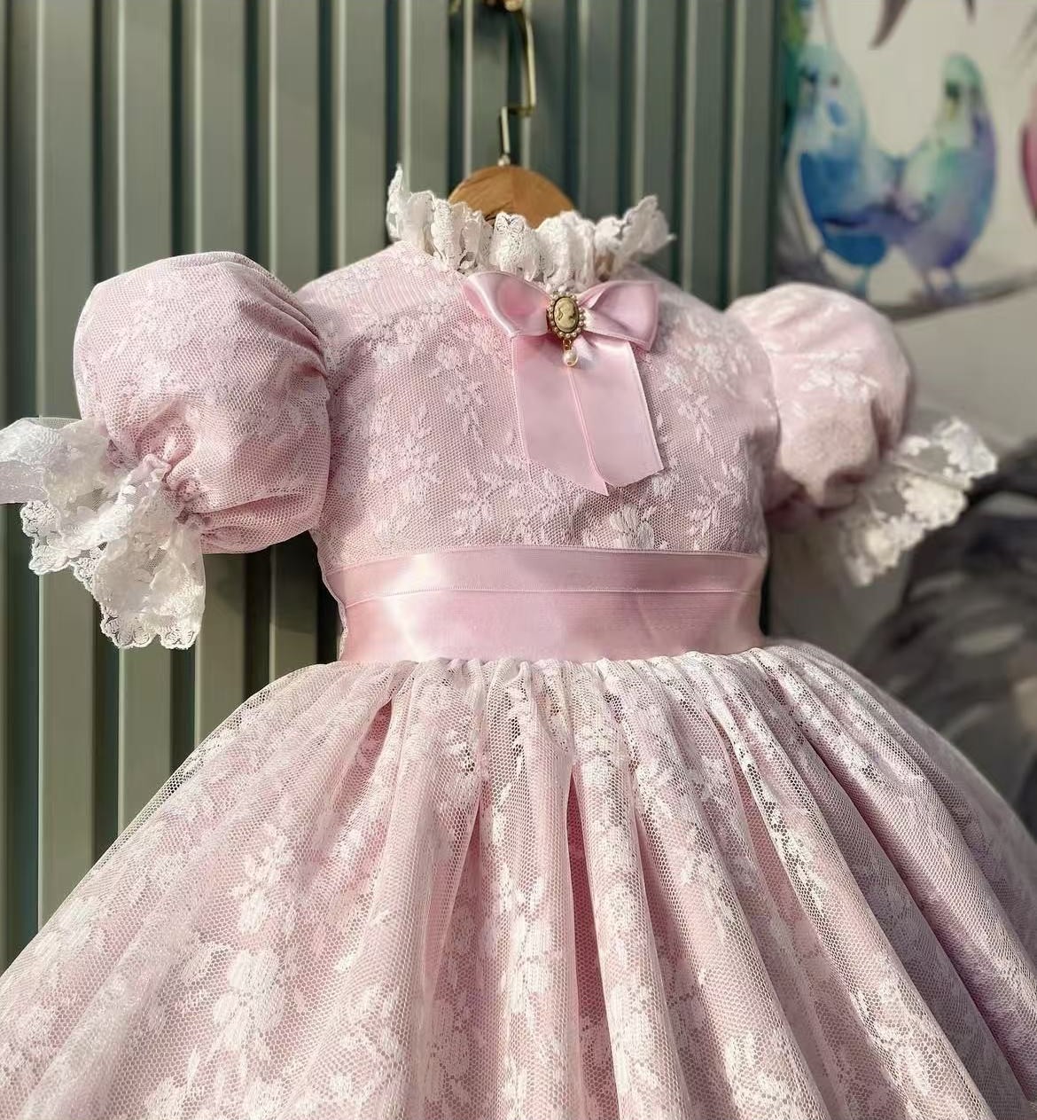 0-12Y 女の赤ちゃん夏ピンクメッシュヴィンテージプリンセ - Photography Vintage Style のレビューと価格