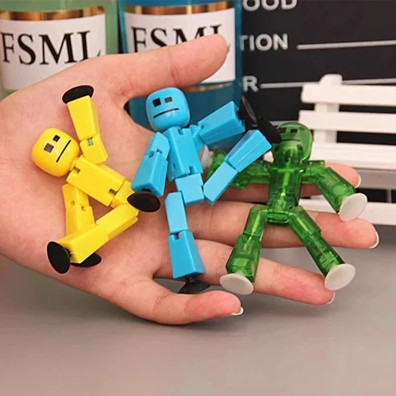 新しい吸盤付きスティックボットアクションフィギュア、ポーズ可 - Photography Desk のレビューと価格