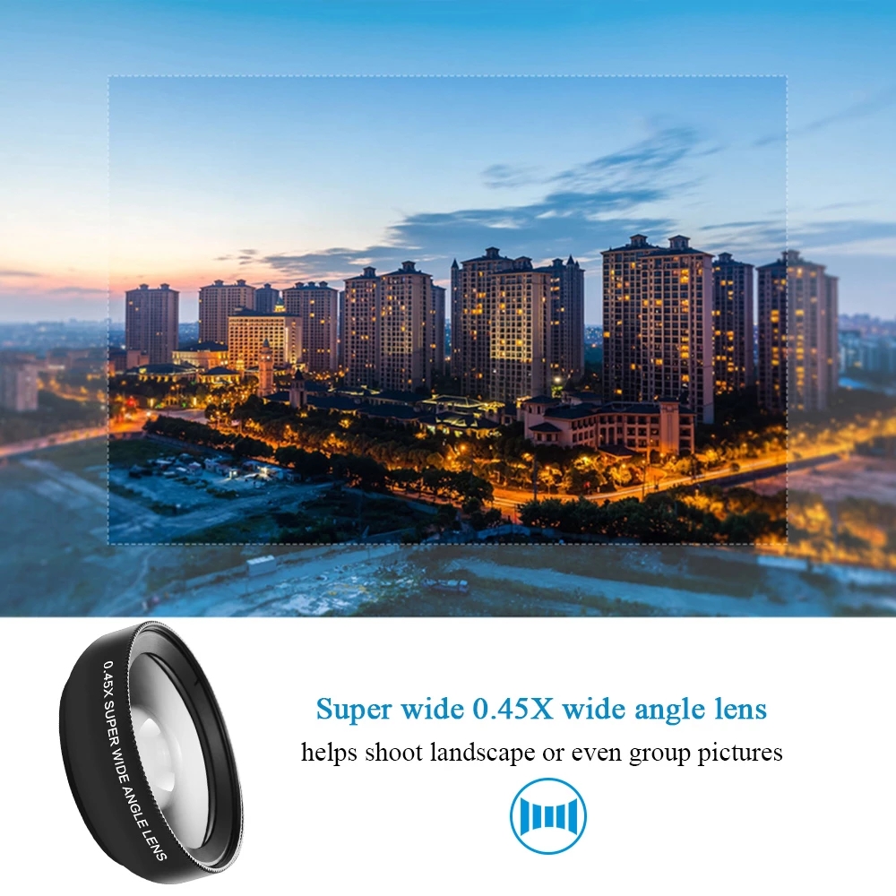2 in 1 モバイルフォンレンズ 0.45x スーパーワイ - Photography Xiaomi のレビューと価格