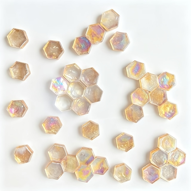 100g/シャンパン色の玉虫色の真珠光沢のある六角形クォーツ - Photography Desk のレビューと価格