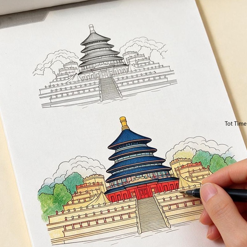 古代建築/ヨーロッパのランドマーク/風景の塗り絵ブック、大人 - Photography Book のレビューと価格